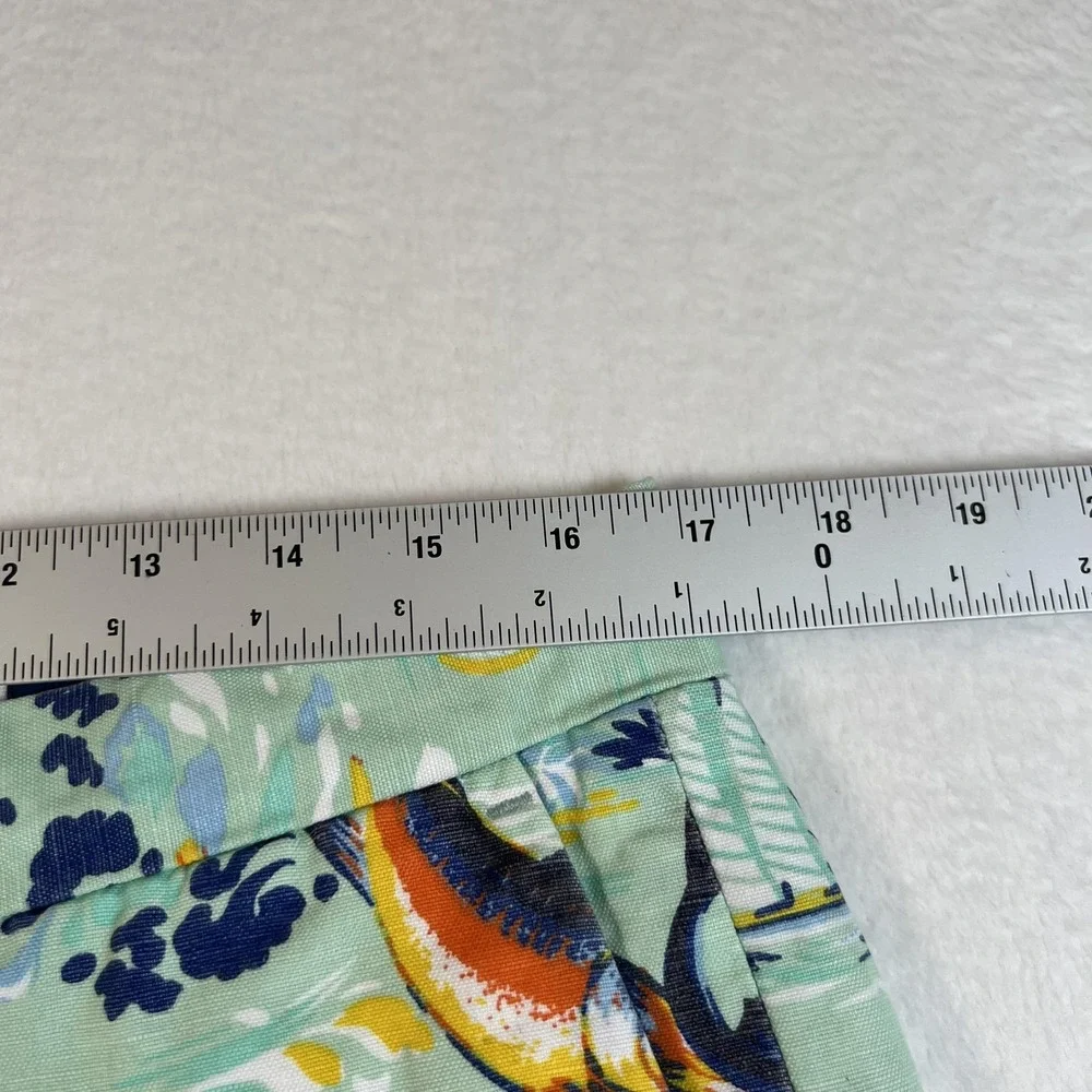 Polo Ralph Lauren‎ Shorts Mens 34 Green Linen Cotton Marlin Print 6 In Inseam